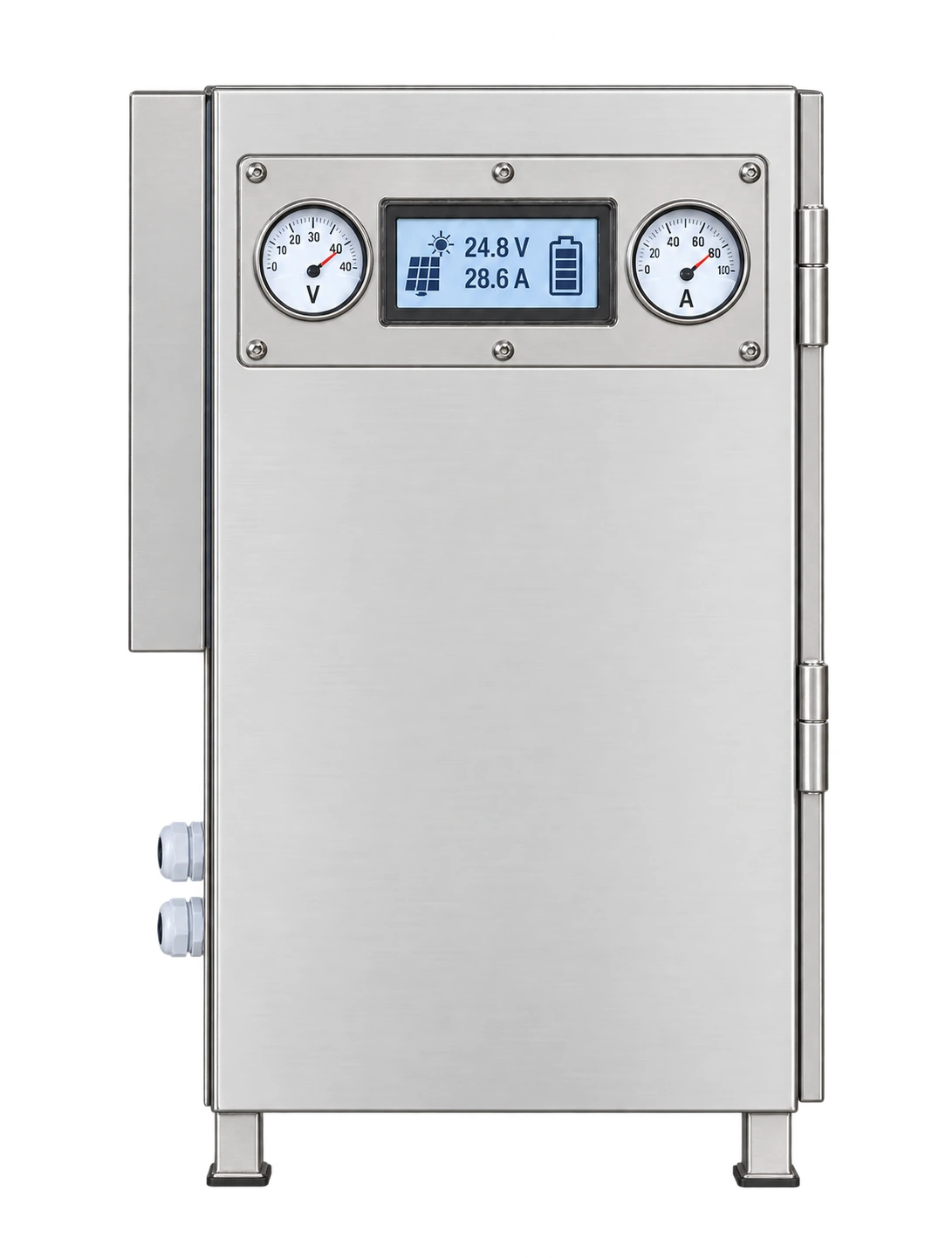 Outdoor Solar Charger with digital display, voltmeter and ammeter